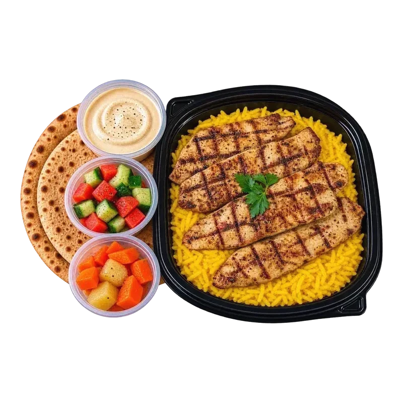 وجبة شرائح صدور مشوية